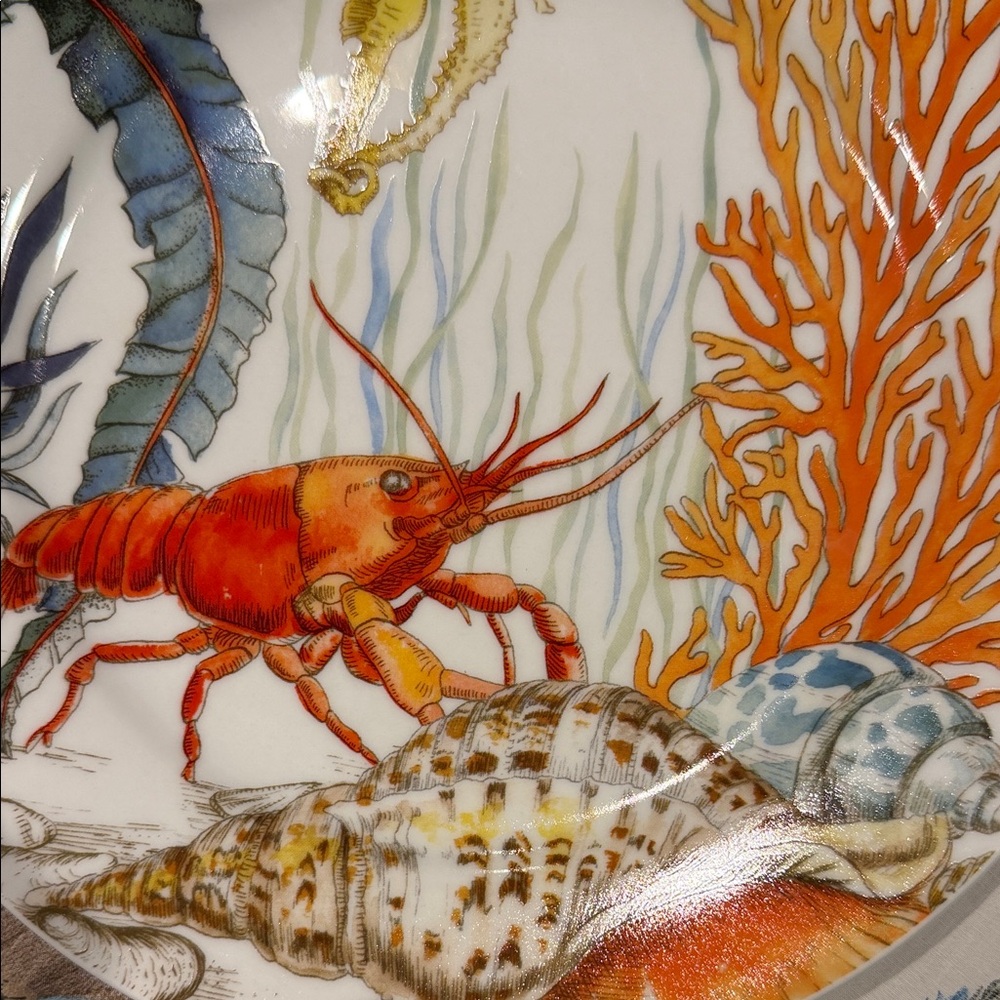 Williams Sonoma Coral Reef Themed Salad Plates New in the box Ocean beach